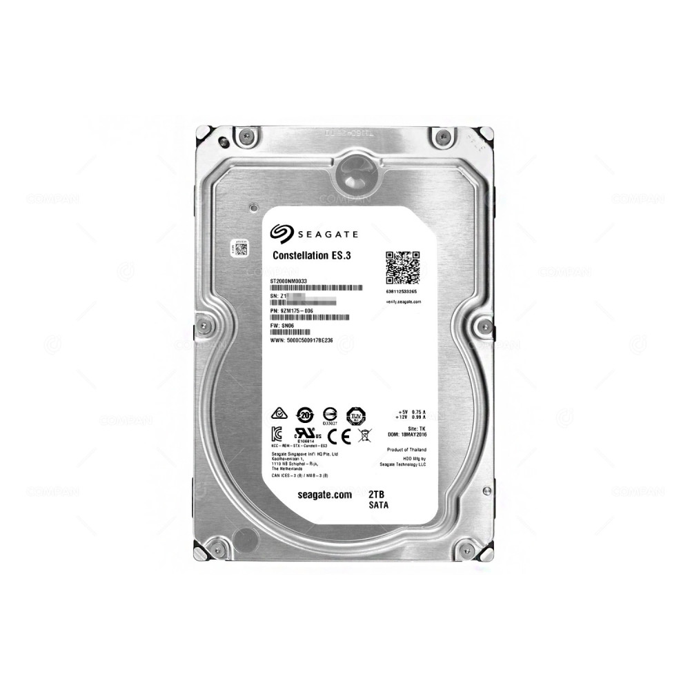 ST2000NM0033 SEAGATE HDD 2TB 7.2K SATA 6G 3.5" LFF
